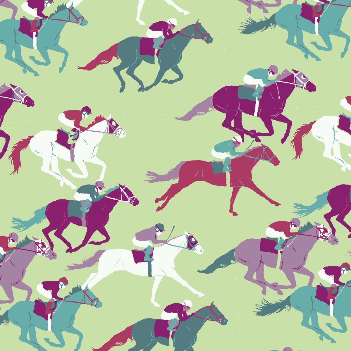 Horse Racing Party Plate