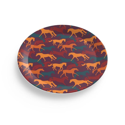 Horse Silhouettes Party Plate