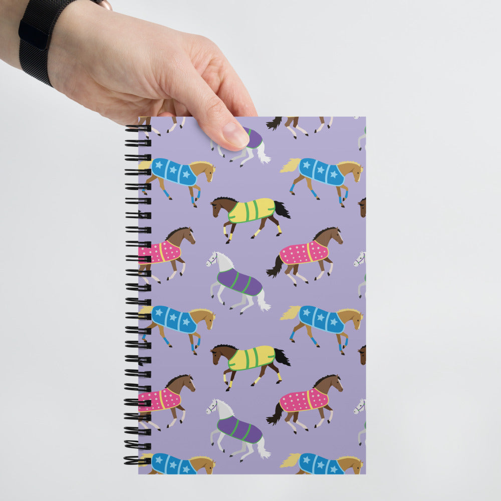 Ponies In Blankets Spiral Notebook