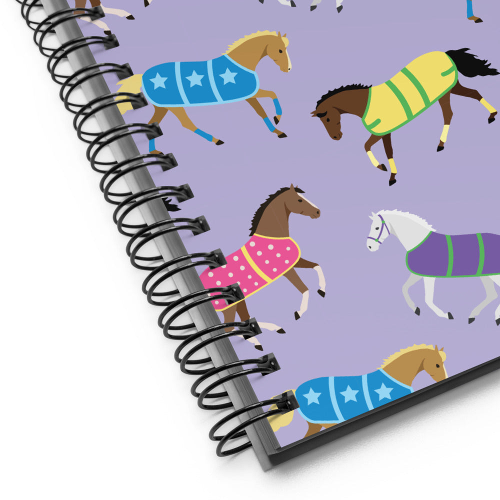 Ponies In Blankets Spiral Notebook