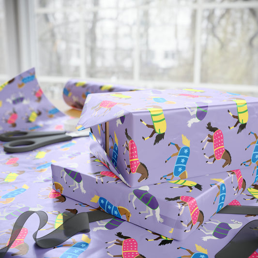 Ponies In Blankets Wrapping Paper Sheets