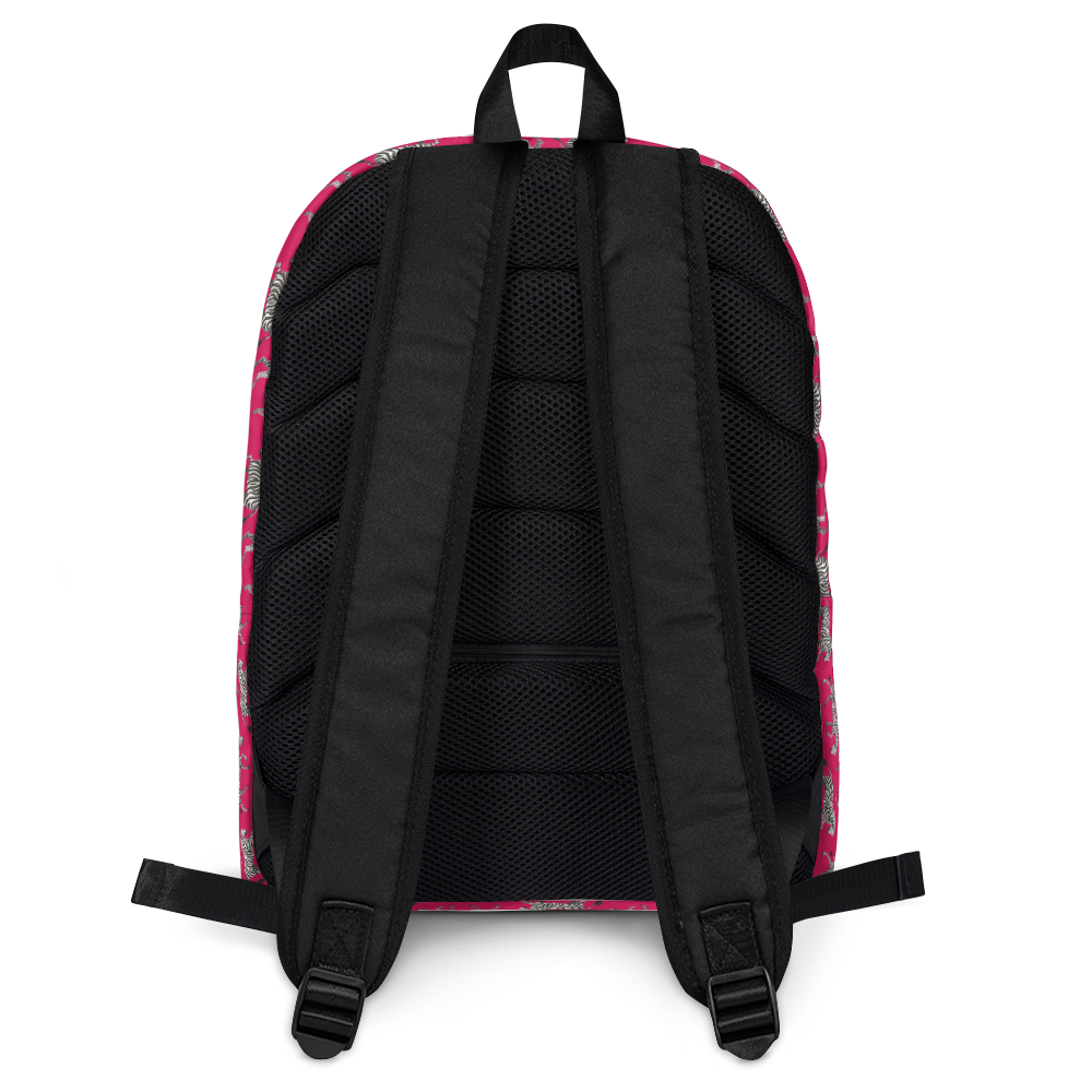 Zebra Dressage On Hot Pink Backpack