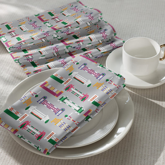 Candy Colored Horse Jumps Cloth Napkin Set