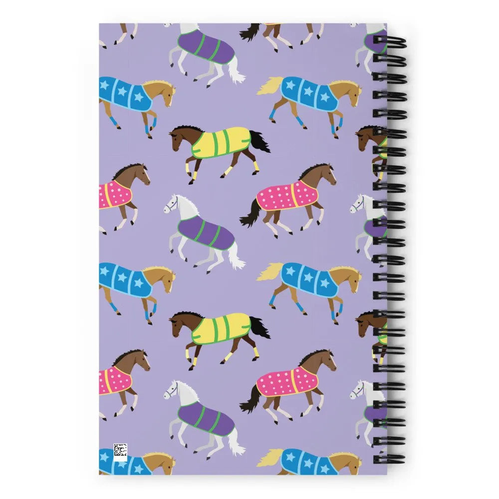 Ponies In Blankets Spiral Notebook