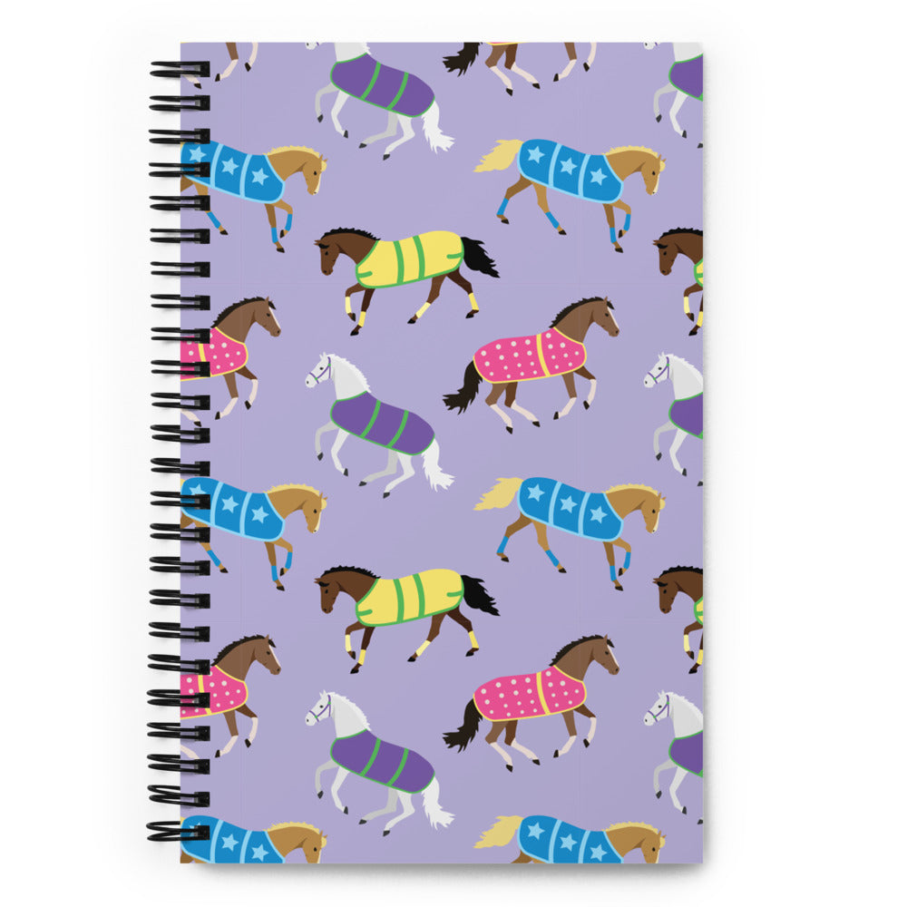 Ponies In Blankets Spiral Notebook