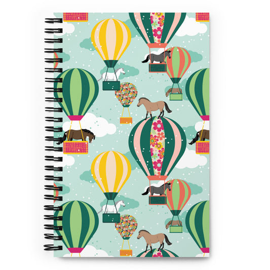 Ponies & Hot Air Balloons Spiral Notebook