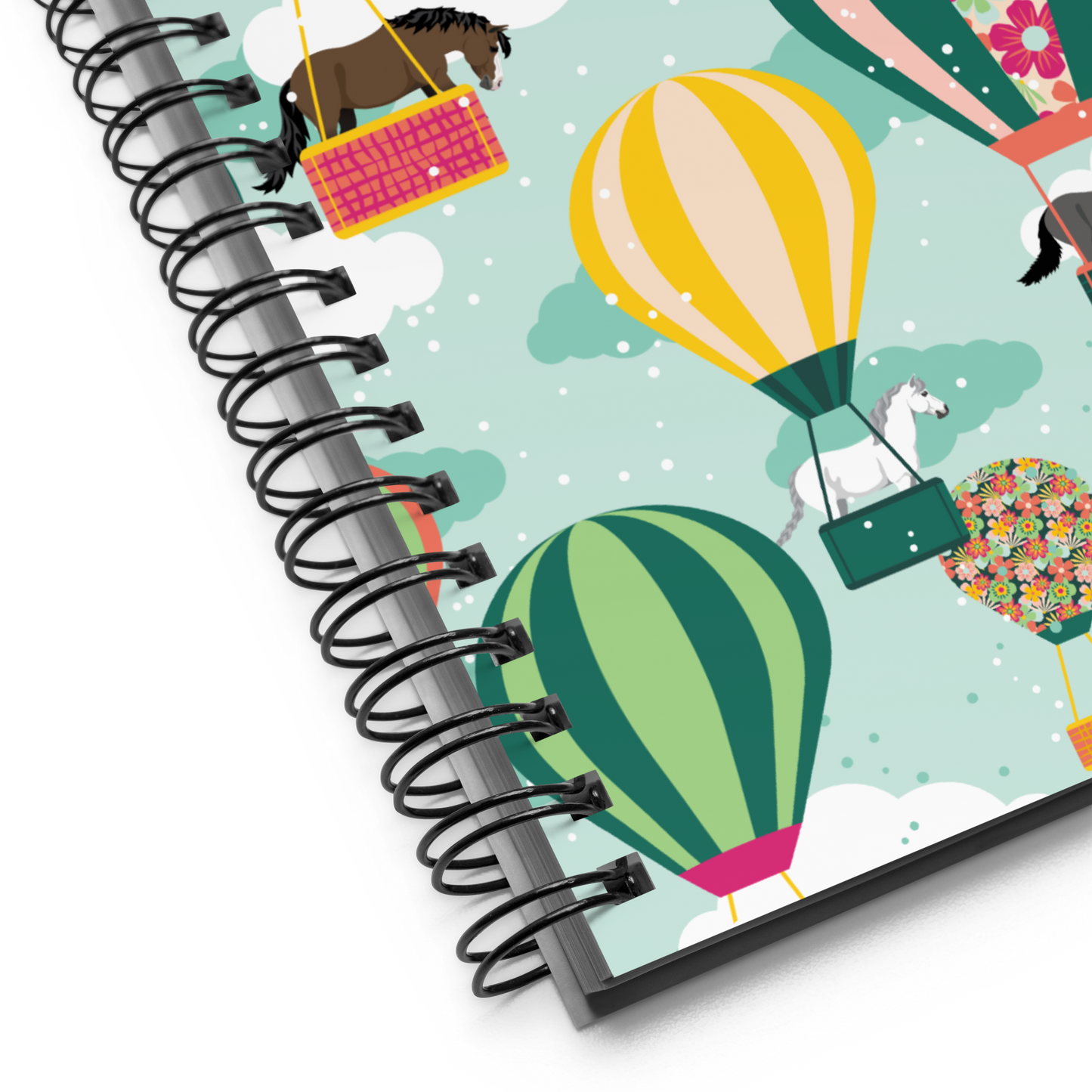 Ponies & Hot Air Balloons Spiral Notebook